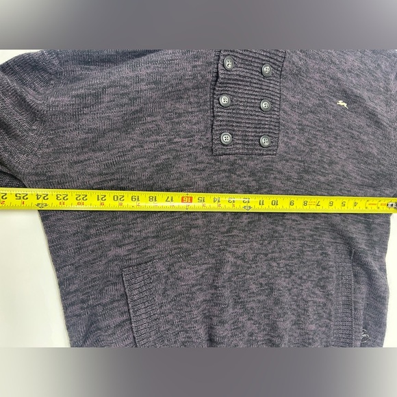 0010 A. Tiziano Long Sleeve Shawl Neck Sweater Size XXL  Gray Purple - Picture 8 of 8